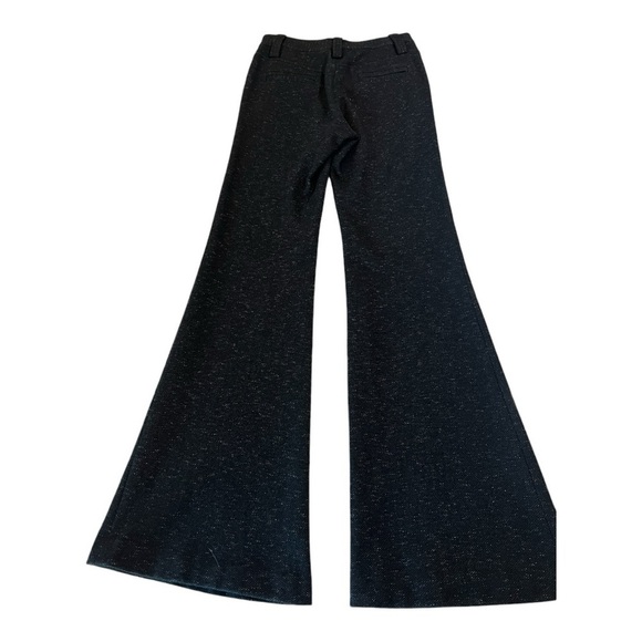DVF Diane Von Furstenberg Wool Classic Ponte Trousers Speckled Black Grey Size 2 - Picture 3 of 15